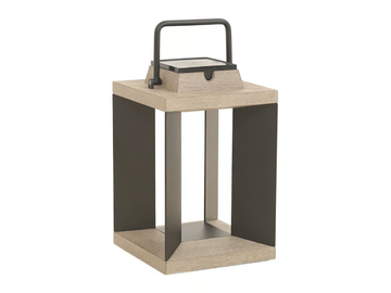 TECKA80 - Solar powered aluminium and wood lantern by Les Jardins® - view 2